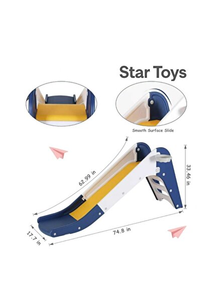 STAR TOYS زحليقة أطفال كبيرة قابلة للتركيب للاستخدام داخل المنزل –
