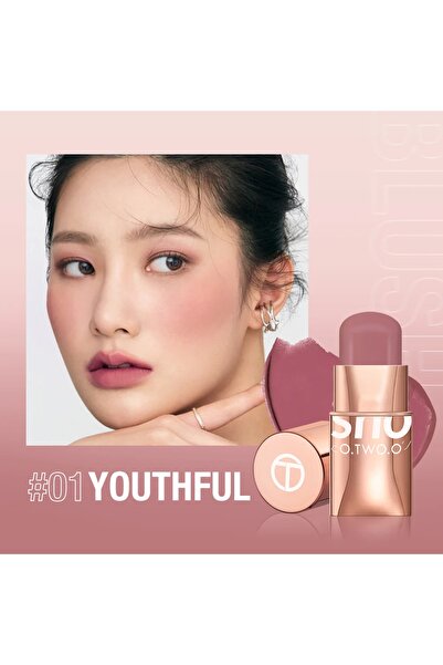 O.TWO.O Cosmetics High Pigment Blush Stick (Color01: Youthful)