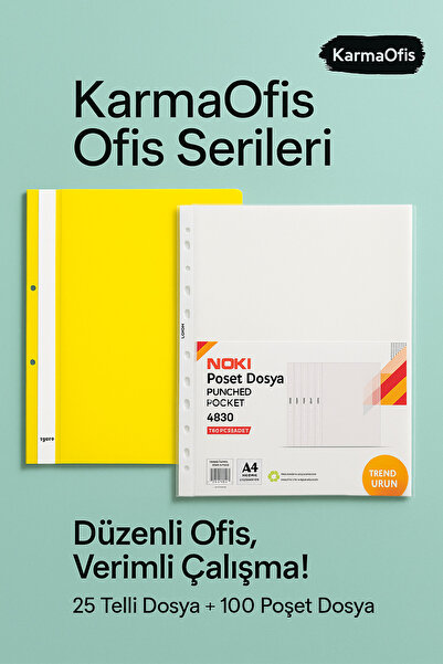 KarmaOfis Office Series – Premium Filing Set Yellow