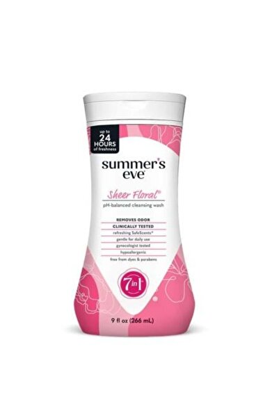 Summer's Eve Summers Eve Sheer Flower Feminine Cleansing Wash for Sensitive Areas - Night Use, 266 g
