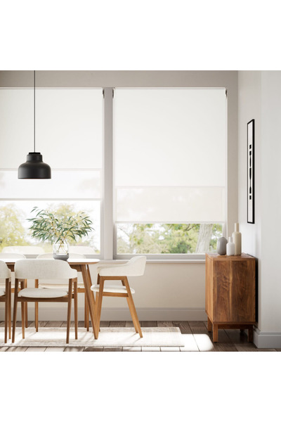 YS PERDE TASARIM SunScreen Çiftli Sistem Store Perde (Screen+Mat Stor) Alümin...
