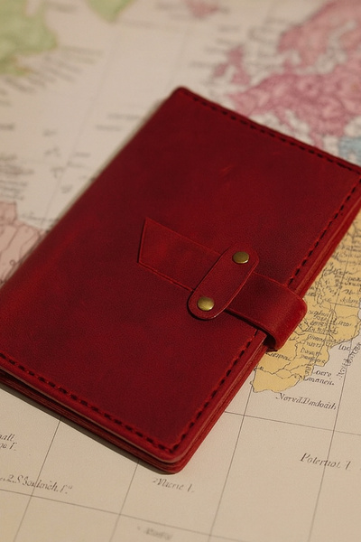 Colermi Leather Passport Cover and Card Holder – Handmade, Double Compartment Travel Wallet