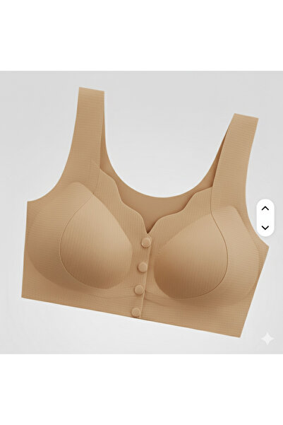 pae Bra with Front Snap Fasteners, Thick Straps, Stitch-Free Non-Marking, Comfortable, Everyday, Modern Ghost Laser Bra