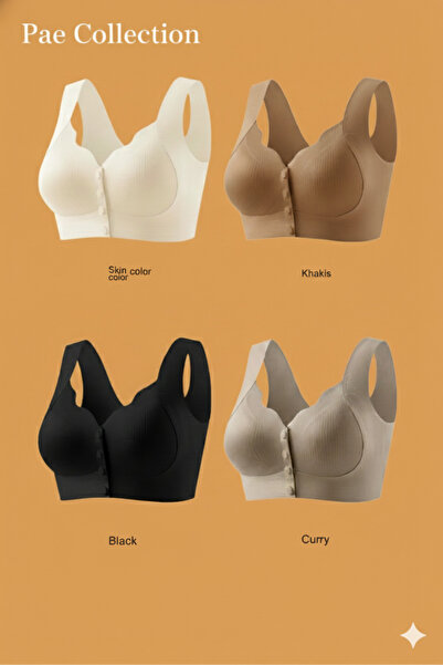 pae Bra with Front Opening, Back Support, Thick Straps, Non-Marking D Stitch-Free Modern Breastfeeding and Maternity Bra
