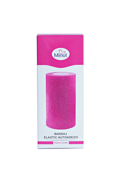 Other Ροζ αυτοκόλλητος ελαστικός επίδεσμος, 15 cm x 4,5 m, Minut