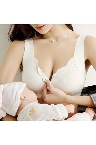 pae Bra with Front Opening, Back Support, Thick Straps, Non-Marking D Stitch-Free Modern Breastfeeding and Maternity Bra