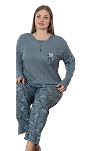 bipamuk Arya Winter Interlock Fabric Plus Size Women's Pajama Set Warm Soft 3Xl/5Xl