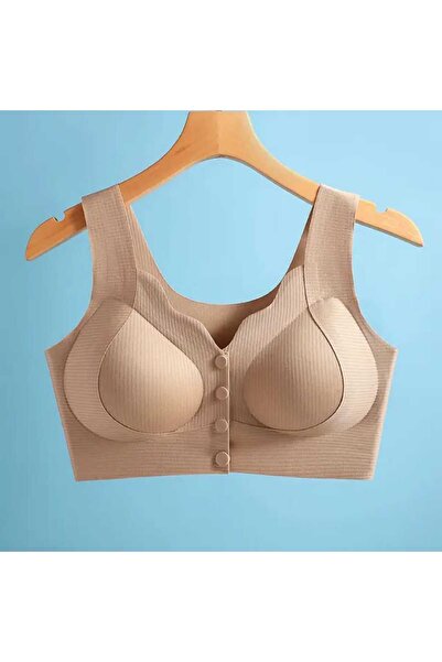 pae Bra with Front Snap Fasteners, Thick Straps, Stitch-Free Non-Marking, Comfortable, Everyday, Modern Ghost Laser Bra