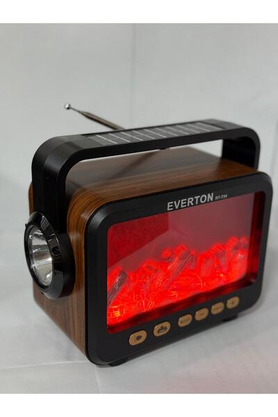 Everton Rt-734 Şömine Görünümlü bluetooth Solar enerjili + Fenerli Nostalji T...