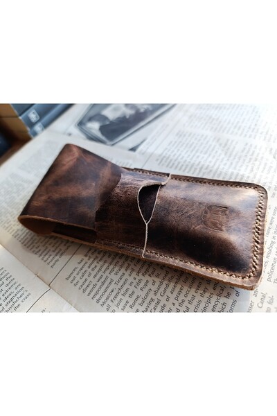 Mahfuz حامل أقلام من الجلد الحقيقي لأقلامك الخاصة (لـ 2*3 أقلام) 27 سم \ 6 سم...