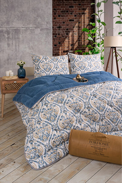 Tekstil Vagonu Çift Kişilik Wellsoft Çift Taraflı Yorgan ve Yastık Kılıfı Seti