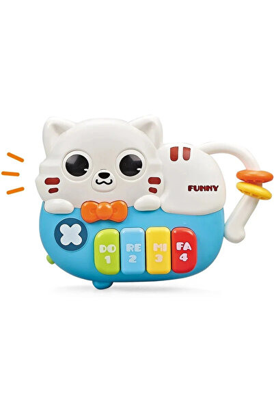 sallma Educational musical toy, mini organ for babies and children, ABS material, Blue Kitty