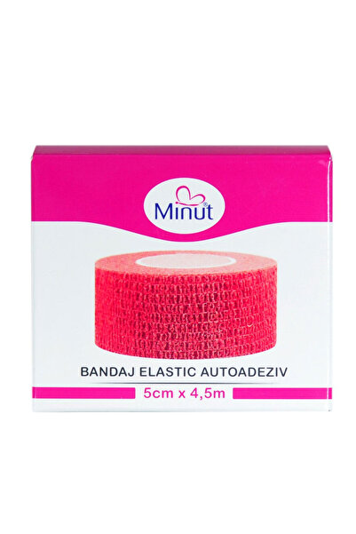 Other Ροζ αυτοκόλλητος ελαστικός επίδεσμος, 5 cm x 4,5 m, Minut