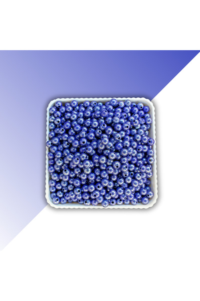 HERALDİS Renkli İnci Boncuk Lacivert 6 MM Boncuk-Takı Ve DIY İçin Uygun- ST-0...