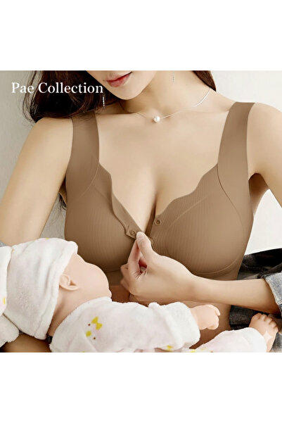 pae Bra with Front Opening, Back Support, Thick Straps, Non-Marking D Stitch-Free Modern Breastfeeding and Maternity Bra