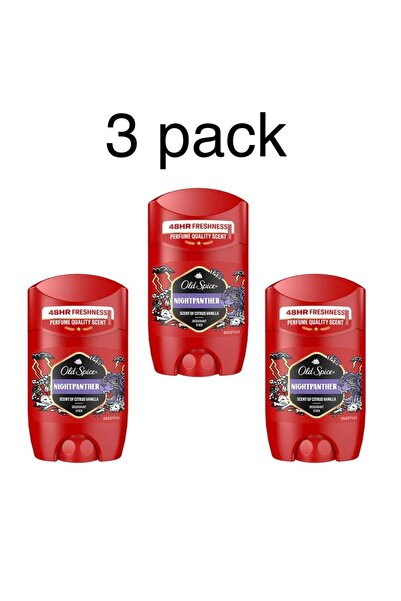 Old Spice 3x NIGHT PANTHER deodorant stick for men 1.7 fl.oz / 50 ml