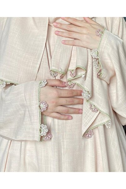 Nimet Abla Butik Hand Embroidered Prayer Robe Suit