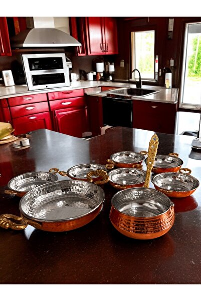 BARITCIOGLU Thick Copper Mini Saucepan Saucepan Set of 8