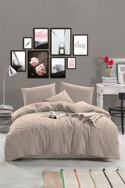 GENÇEV HOME COLLECTİONS Single Duvet Cover Set with Elastic Sheets