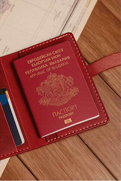 Colermi Leather Passport Cover and Card Holder – Handmade, Double Compartment Travel Wallet
