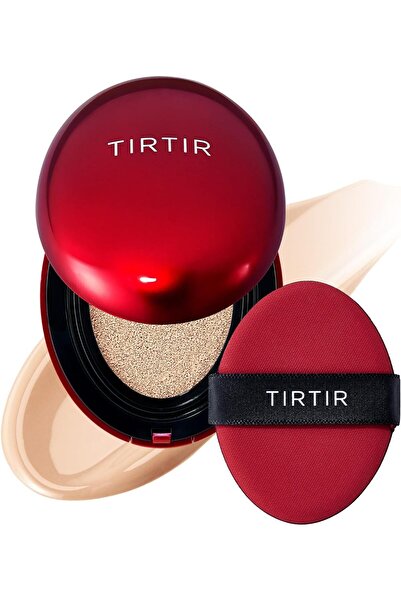 MQ كريم أساس TIRTIR Mask Fit Red Cushion (21C Cool Ivory، 0.63 أونصة سائلة)