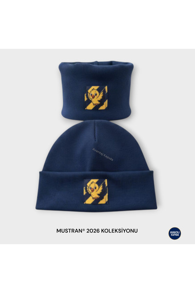 Mustran Teen & Adult Unisex Beanie Neck Gaiter Set of 2 | One Size+12 Years | 95% Cotton | Double Layer 4 Layer Ear