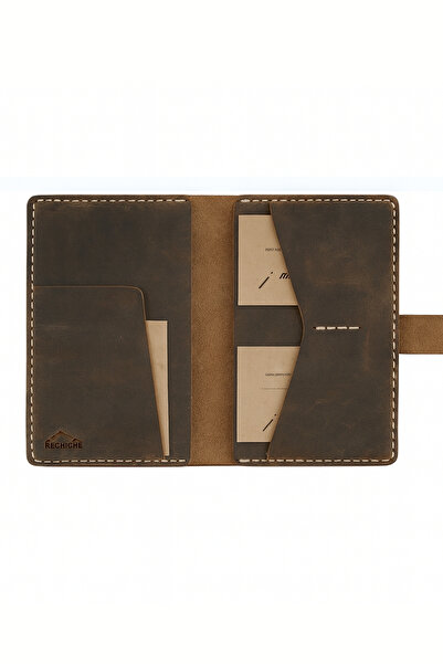 Colermi Leather Passport Cover and Card Holder – Handmade, Double Compartment Travel Wallet