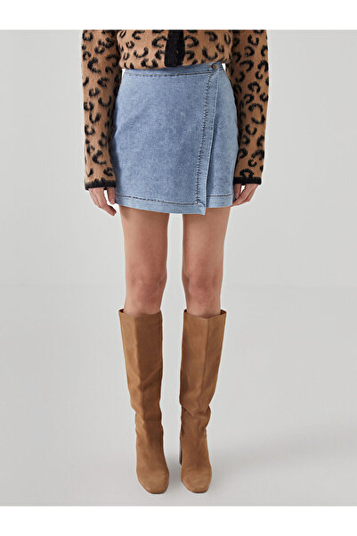 LC Waikiki Fusta scurtă de jeans de damă cu talie elastică