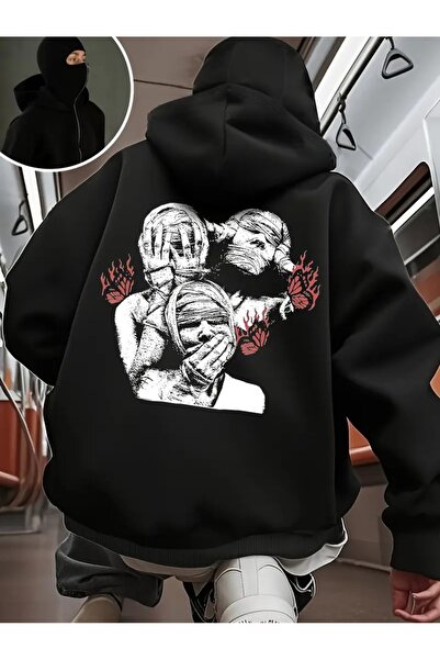 LAYORA Loose Fit Zip up Sweatshirt for Streetwear