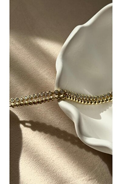 Store Xuping Tektaş Sıra Bilelik Gold Çelik Bileklik 17+2CM