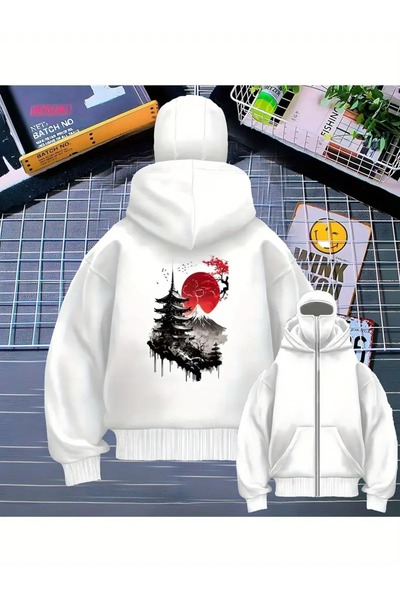 LAYORA 00 Hooded Zippered Windbreaker Jacket