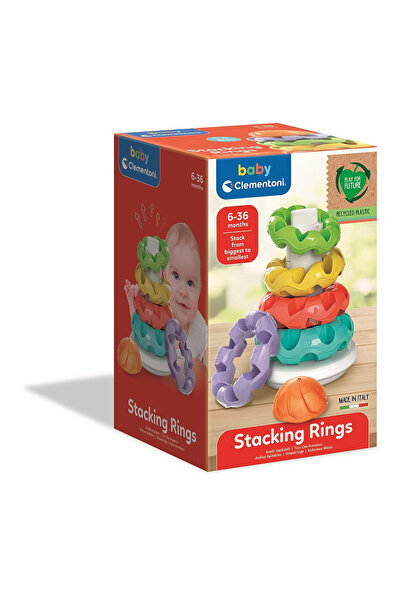 Colorate Colorat Stacking Rings Joc de construcție piramidă 5 bucăți Clementoni