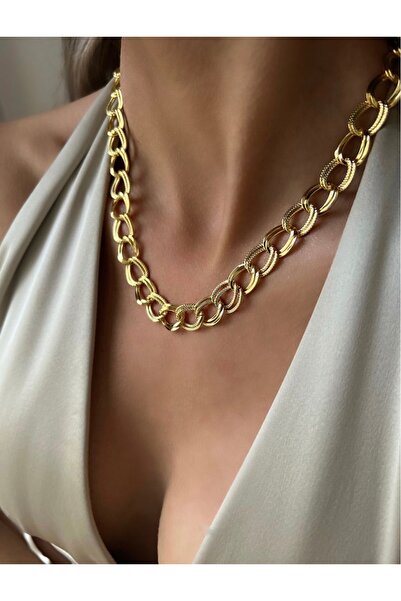 HOSBUTIK Gold 316 Steel Tarnish-Resistant Milky Way Necklace