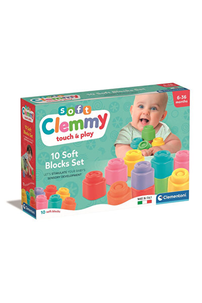 Colorate Colorat Clemmy Set de cuburi de construcție moi 10 buc Clementoni
