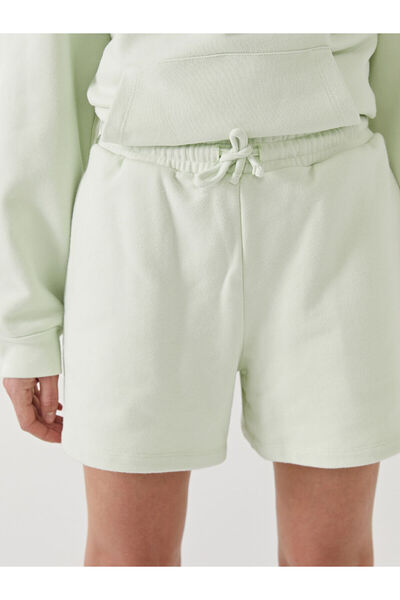 LC Waikiki Green Women's Shorts with Elastic Waist