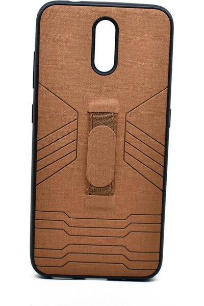 Generic Leather Cover with Holder for Nokia 2.3 (Brown)