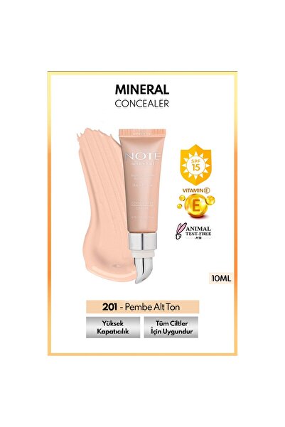 Note Cosmetics Mineral Concealer Spf 15 Yoğun Kapatıcı Metal Başlıklı Göz Altı Kapatıcısı - 201 Açık