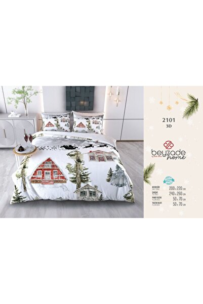 BEYZADE HOME New Year's Bedding Set Christmas Special Series Double Size 2101