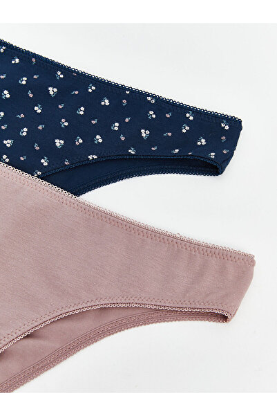 LC Waikiki Navy Blue Floral Brazilian Panties 2-Pack
