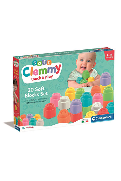 Colorate Colorat Clemmy set de cuburi de construcție moi 20 buc Clementoni