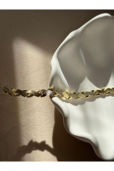 Store Xuping Örgü X Gold Çelik Bileklik 17+2CM