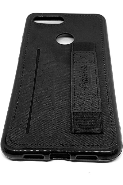 Other Xiaomi Redmi 6 & Redmi 6A Texture Cloth Back Cover With Holder & Card Pocket - Black