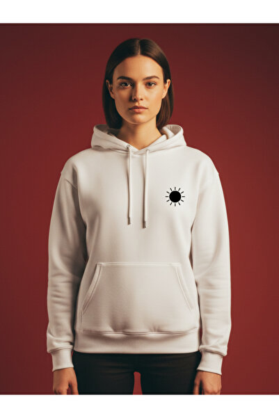 Etoile Studio Sun and Moon Lover Combination Unisex Oversized Hooded Sweatshirt