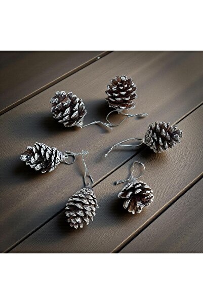 madamina Ornament pentru brad de Crăciun cu 6 bucăți, material natural decora...