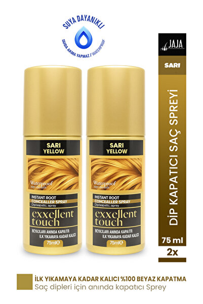 Jaja Exxellent Touch Dip Kapatıcı Saç Spreyi Sarı 2’li Set (75 ml x 2)