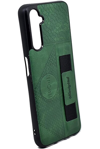 Generic Leather Cover With Holder For Realme 6 (Green)