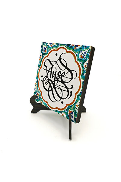 Sadrazam Suport de masă din lemn MDF cu model de cărămidă turcoaz, cu spațiu ...