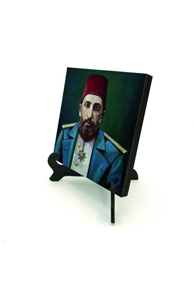 Sadrazam 2. عبد الحميد مطبوع سطح مكتب خشبي MDF بحجم 10سم × 10سم |   ك آر تي-96