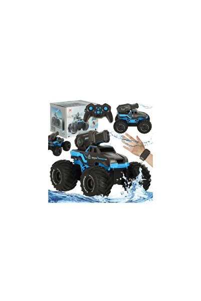 Three top online RC amphibious waterproof car controlled by hand gestures + 2 remote controls blue