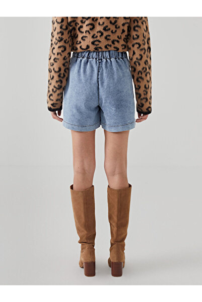 LC Waikiki Fusta scurtă de jeans de damă cu talie elastică